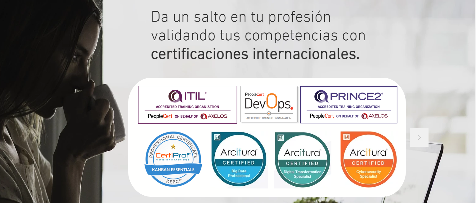 Ofrecemos certificaciones profesionales para que puedas ofrecer lo mejor de ti en tu vida laboral.